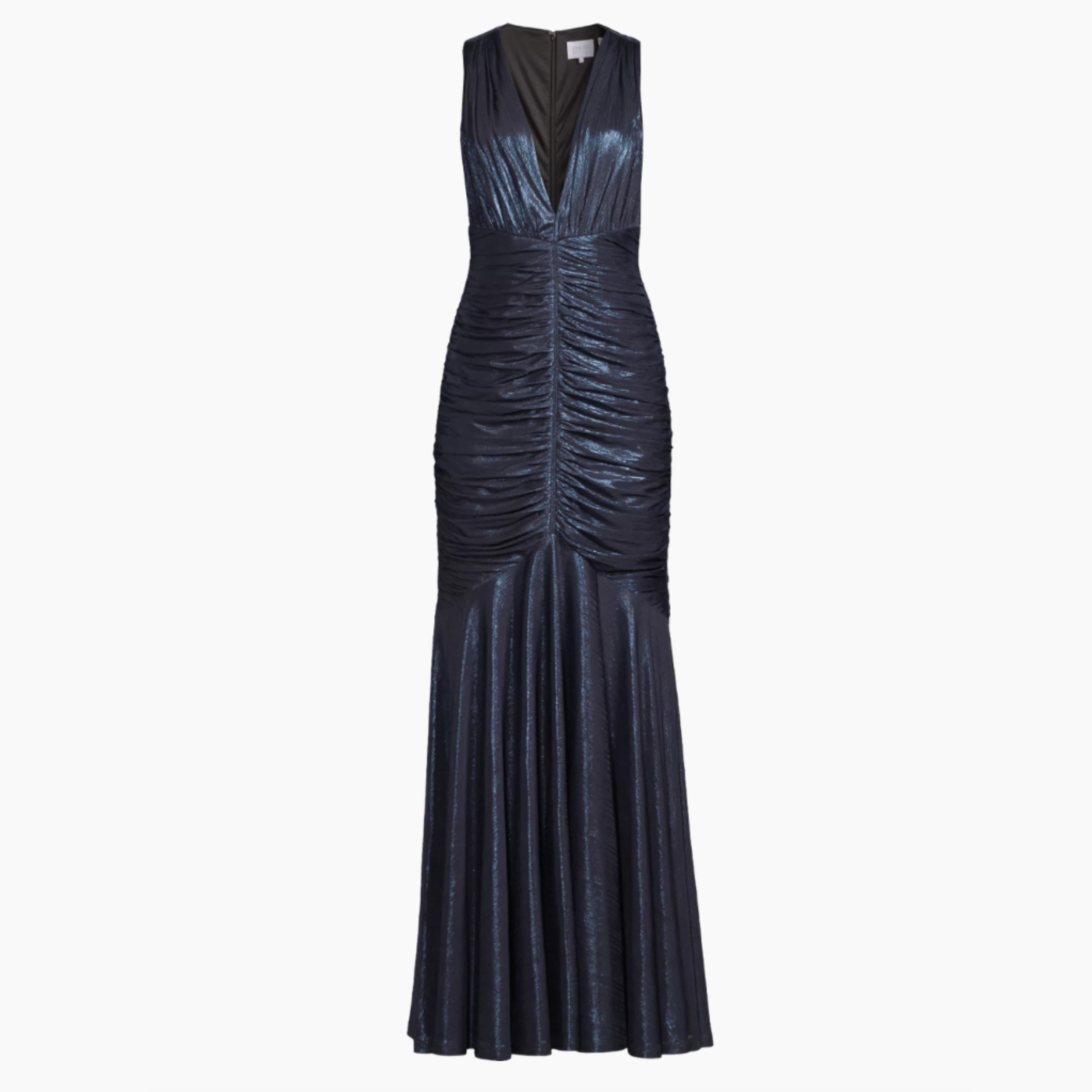 One33 Social Ruched Lame Gown - Image 2