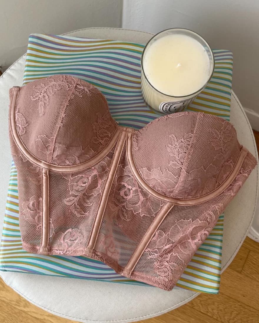 Fleur Du Mal Pink Bustier Top - Image 2