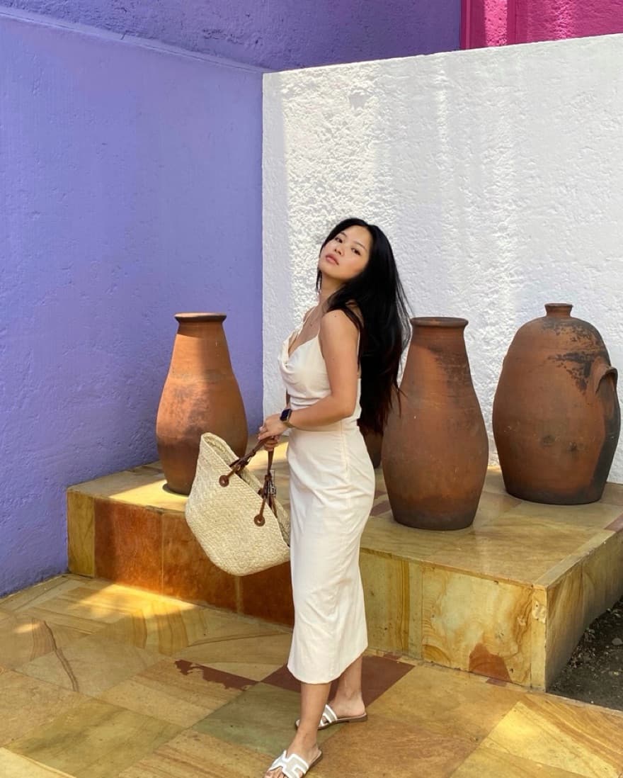 Cream Cowl Neck Dress - Image 3