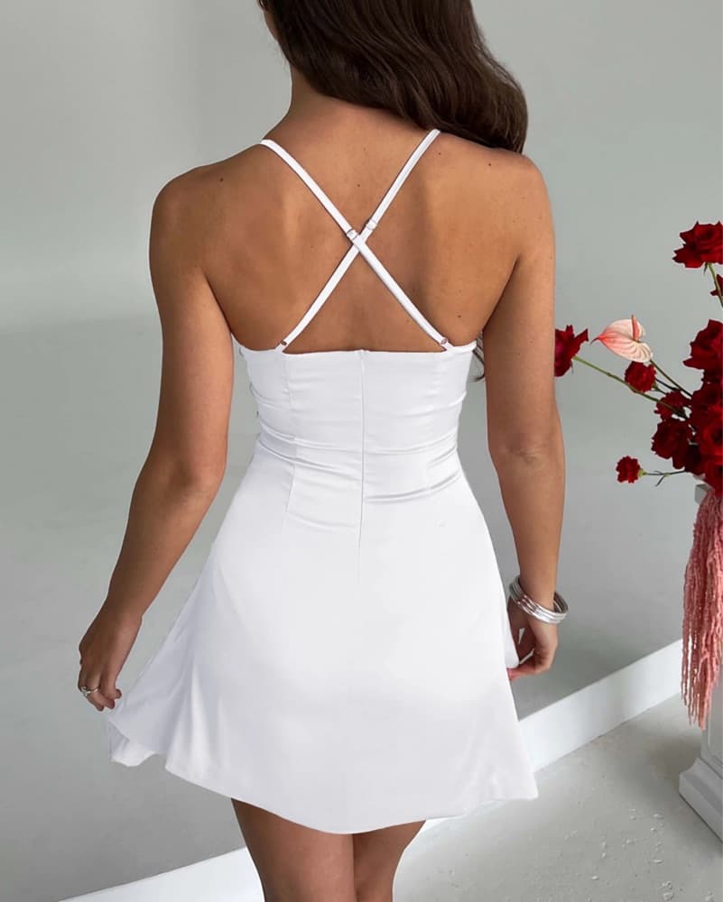 Clairsa White Mini Dress - Image 2