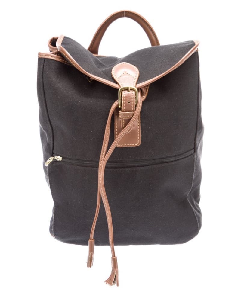 T. Anthony Canvas Backpack, Leather Trim - Image 2