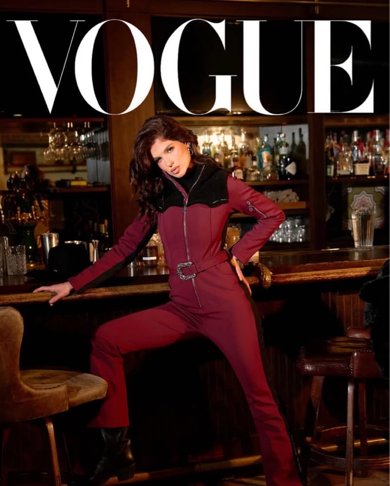 Burgundy Western Ski Suit - Image 1