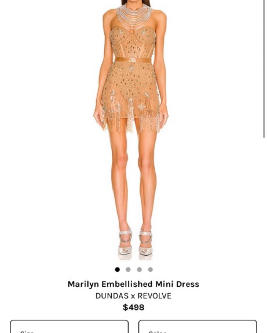 Sequin rhinestone Mini Dress - Image 2