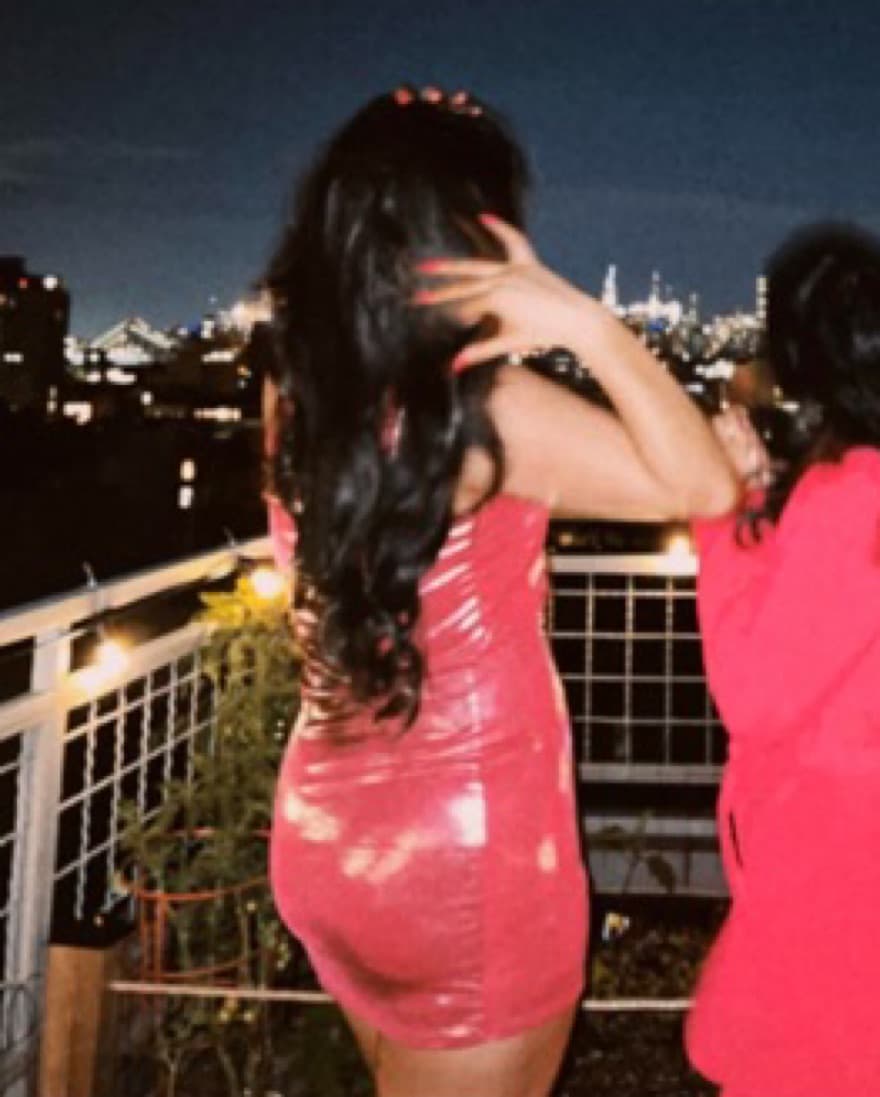 Pink Metallic One Shoulder Mini Dress - Image 3