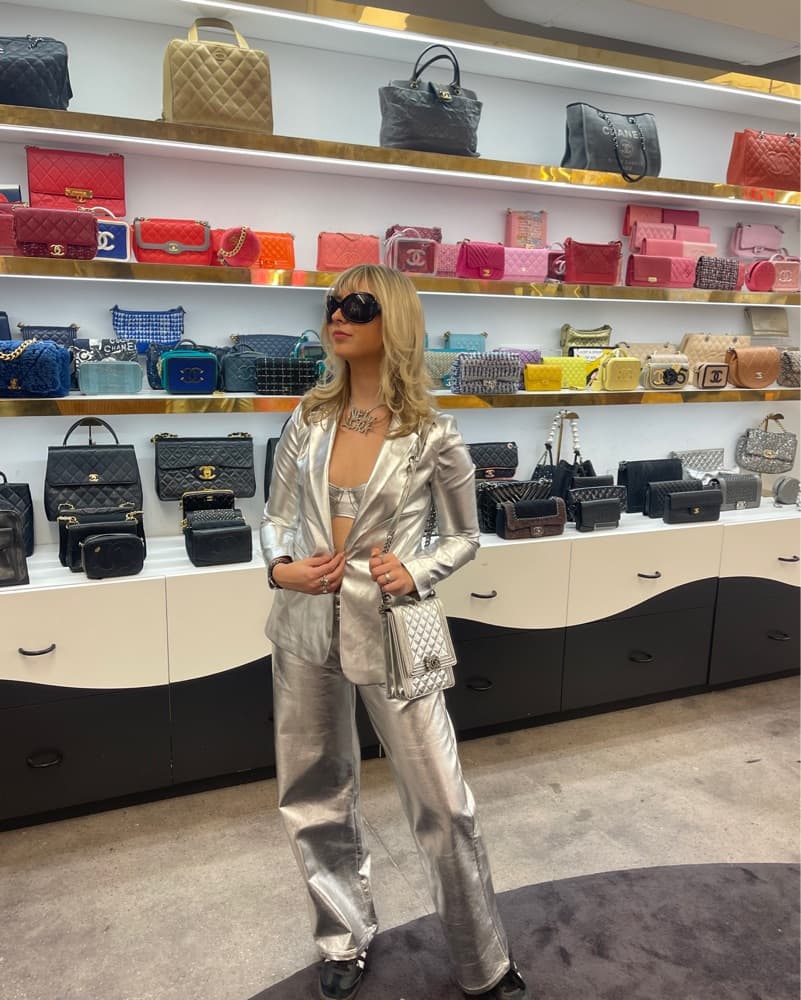 Chic Metallic Blazer - Alice & Olivia - Image 1