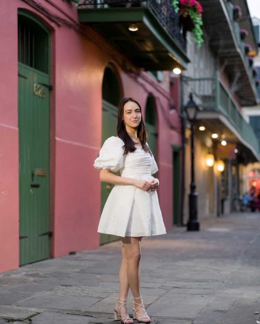 Self Portrait White Taffeta Puff Sleeve - Image 2