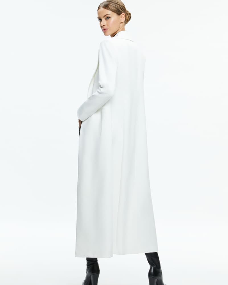 Alice & Olivia White Long Trench Coat - Image 5