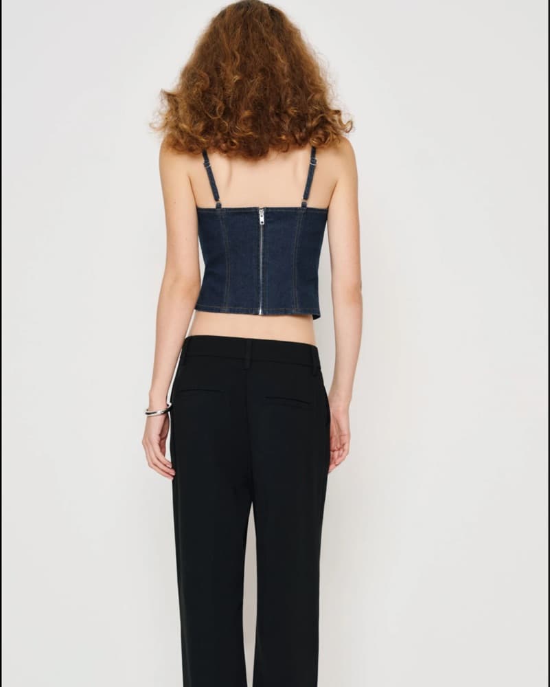 Reformation Denim Corset - Image 2