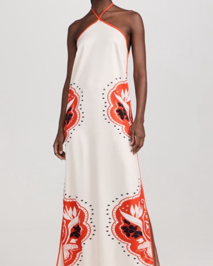Western Halter Maxi Dress - Image 1