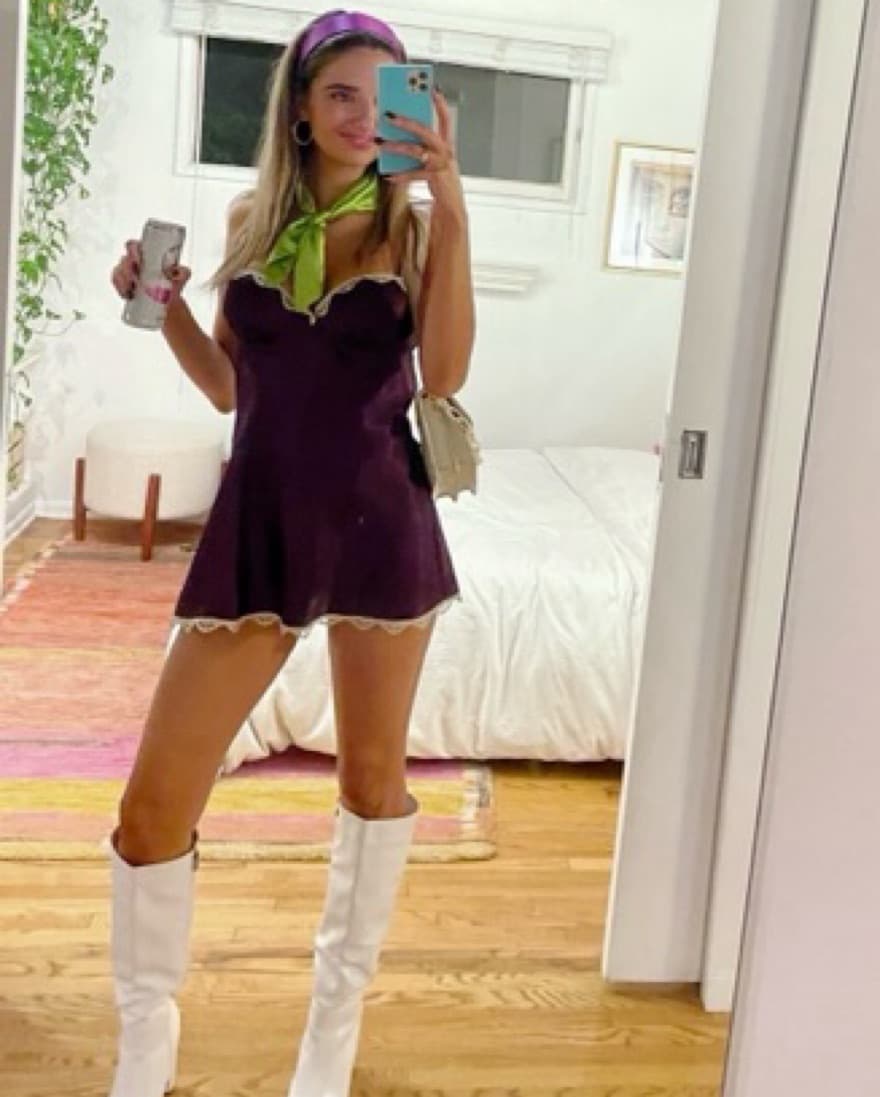 Purple Slip Dress Daphne Costume - Image 1