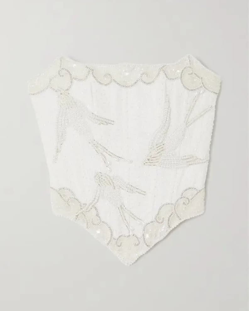 Clio Peppiatt Embellished bustier top - Image 2