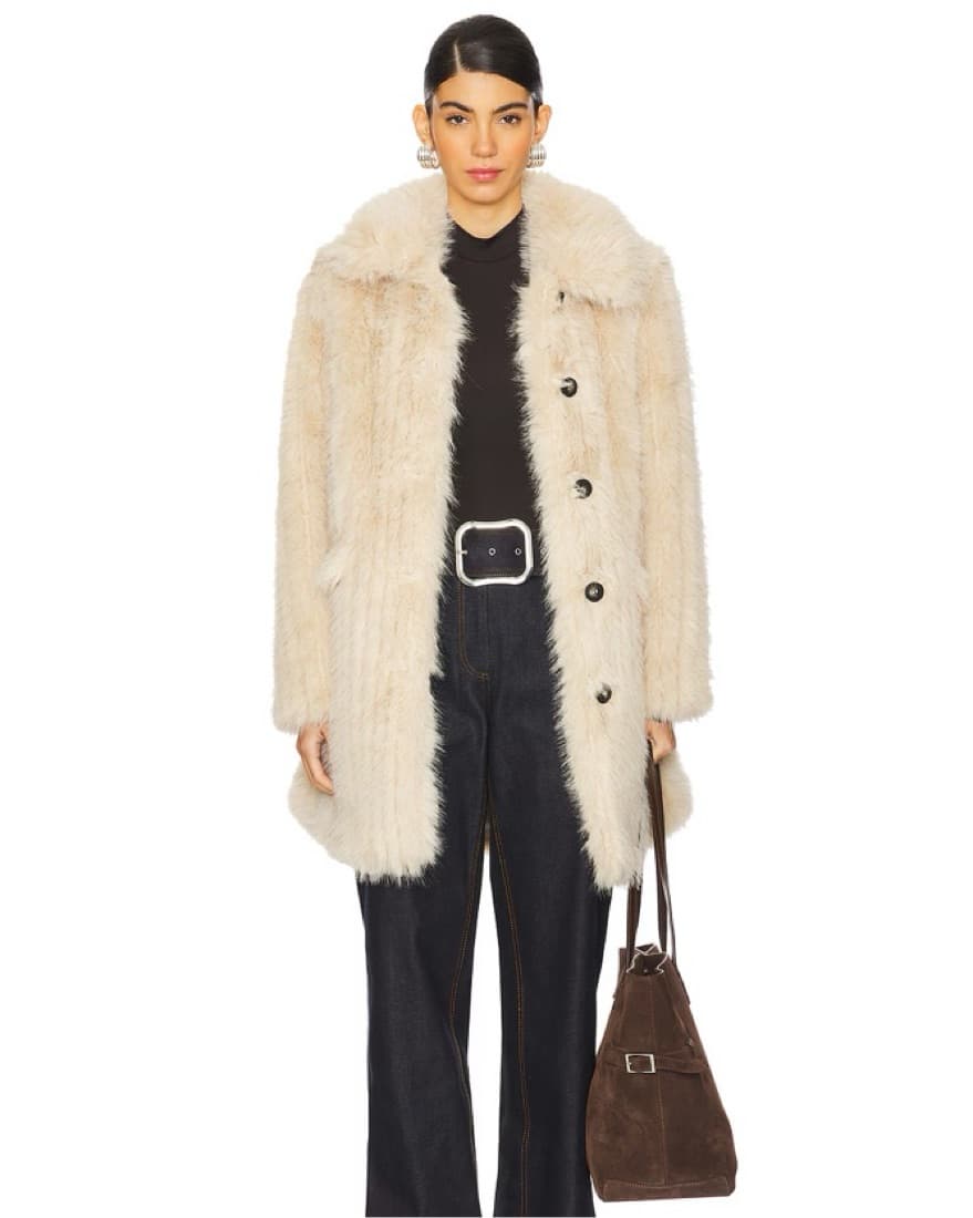 $545 Apparis Pamela Coat Beige - Image 5