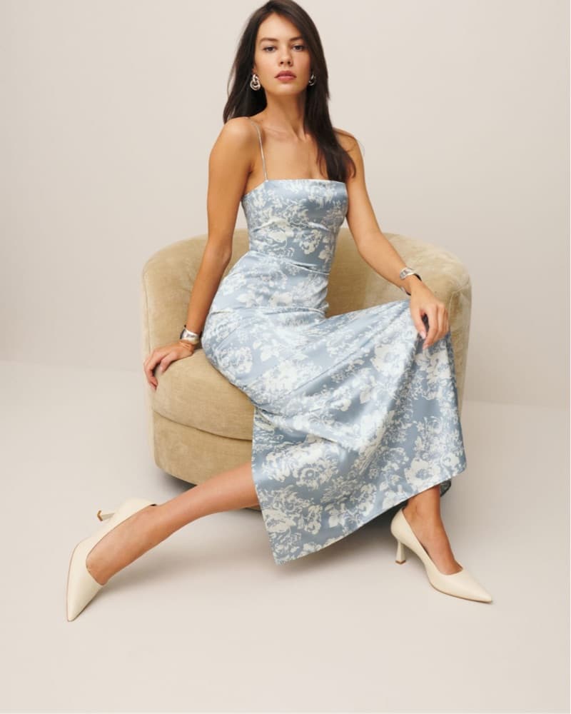 Reformation Frankie Silk Dress - Image 4