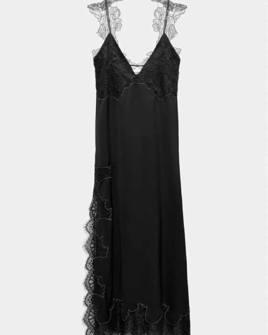 Black Lace Maxi Dress - Image 4