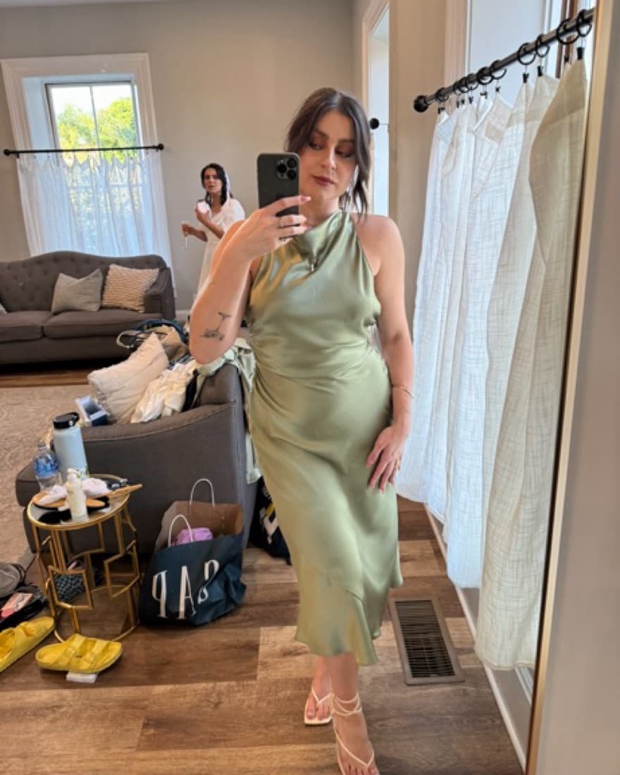  Reformation Cassette Dress In Artichoke - Image 5