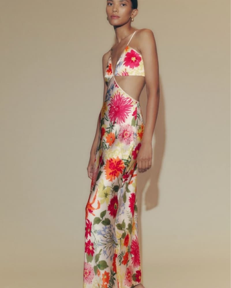 Reformation Floral Cutout Maxi Dress - Image 5