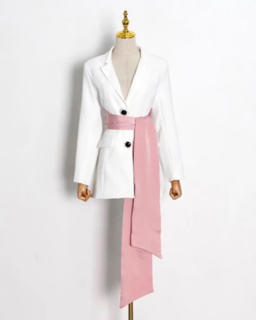 Alex Vinash Blazer Bow Dress (Black) - Image 4