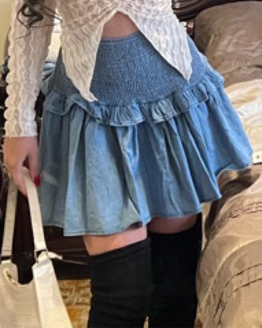 Denim Mini Skirt - Image 1