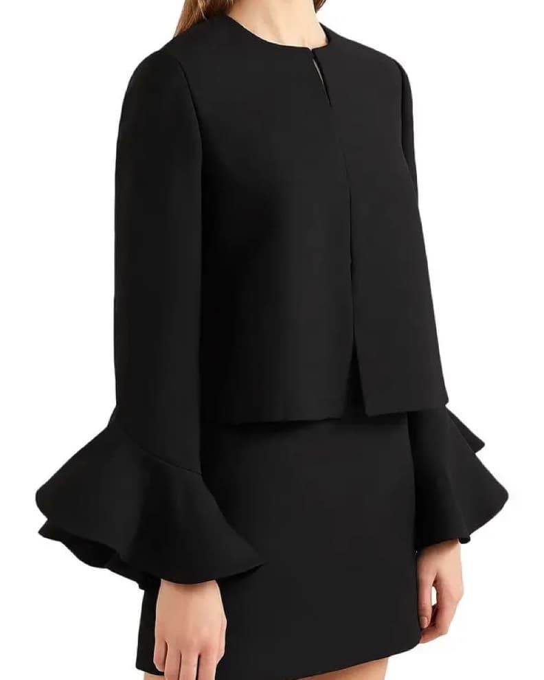 Black Valentino Virgin Wool Jacket with  - Image 1
