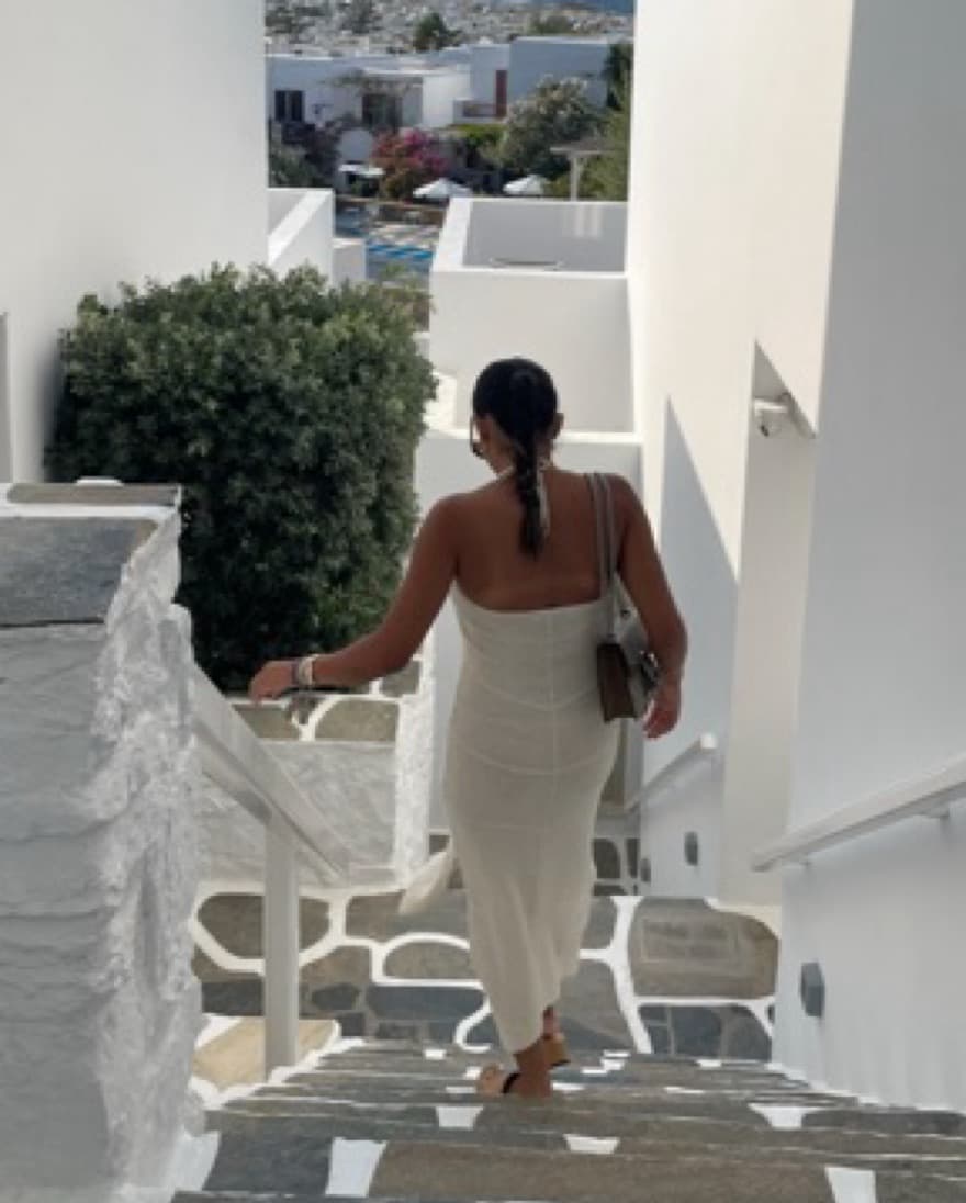 Cream Crochet Dress - Image 3