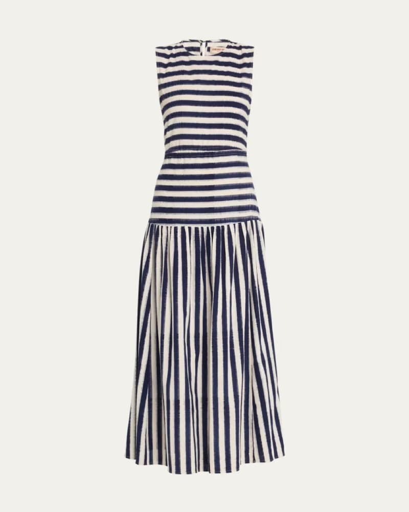 Emporio Sireneuse Striped Cutout Dress - Image 3