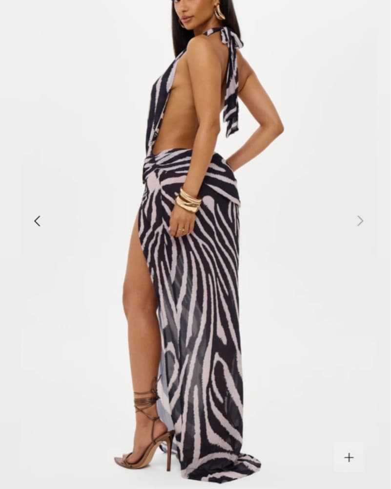 Striking Zebra Print Maxi Dress - Image 2