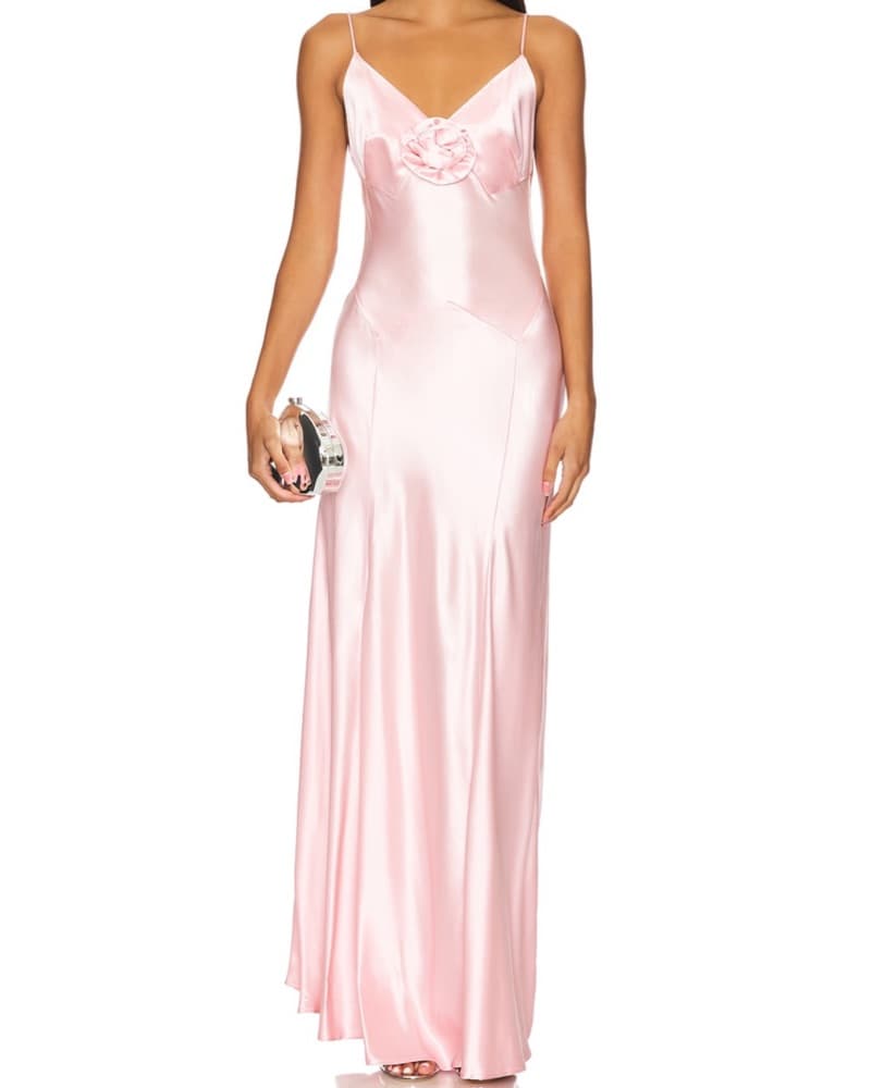 Bubish Savanah rosette Gown In Pink  - Image 3