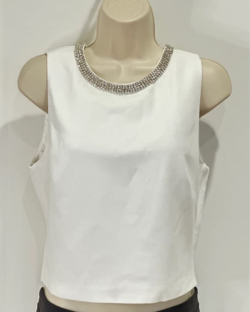 Generation Love White Rhinestone Top - Image 4