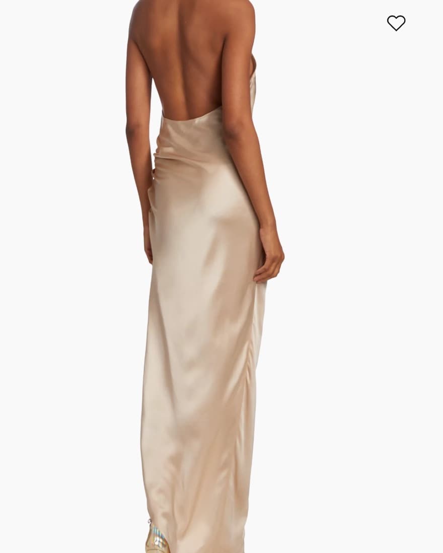 Amanda Uprichard Chanpagne Silk Gown - Image 4
