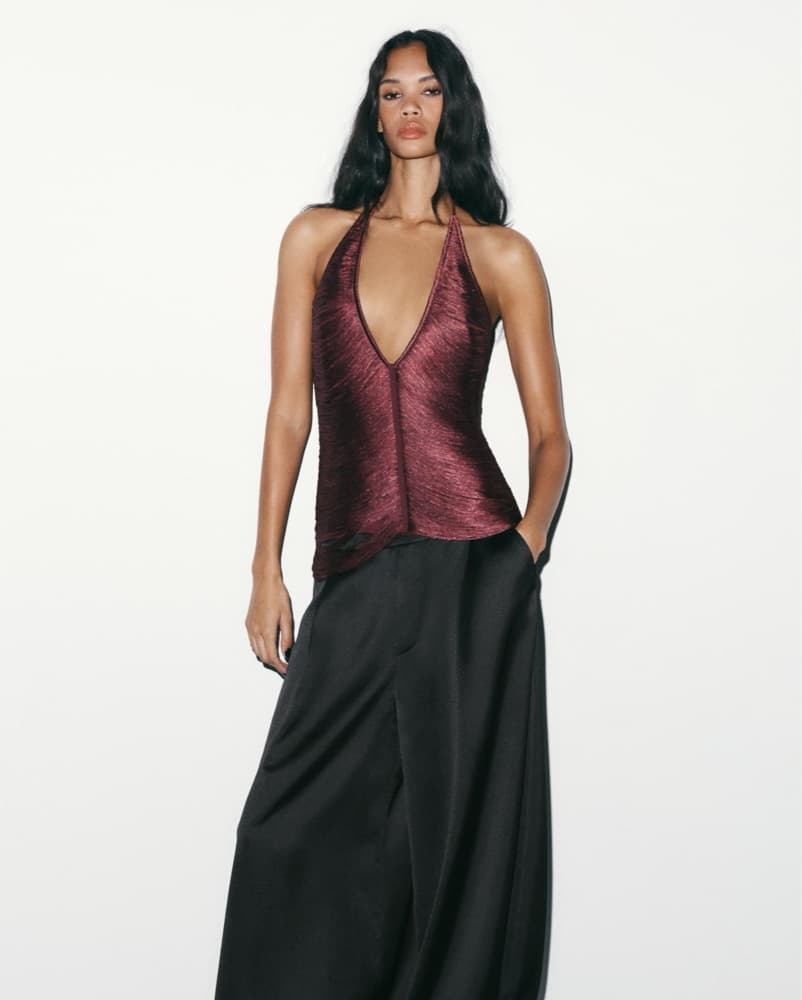 Zara Fringe Halter Top - Image 1