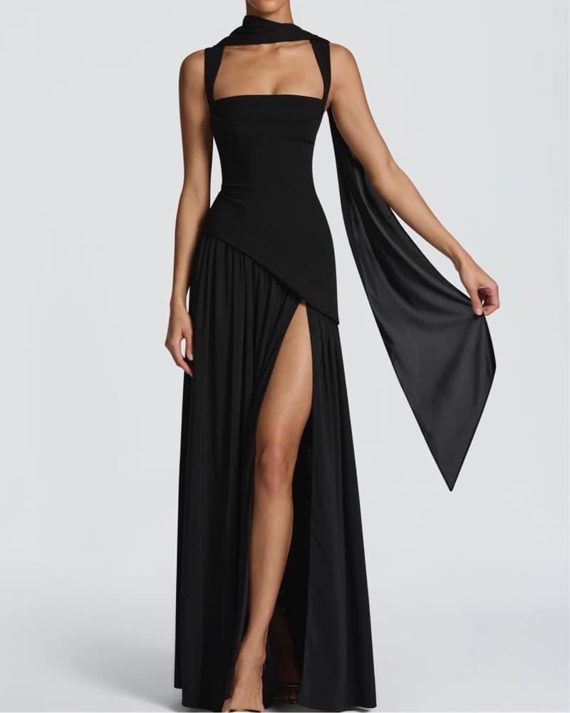 TULLULAH MAXI DRESS - BLACK - Image 1