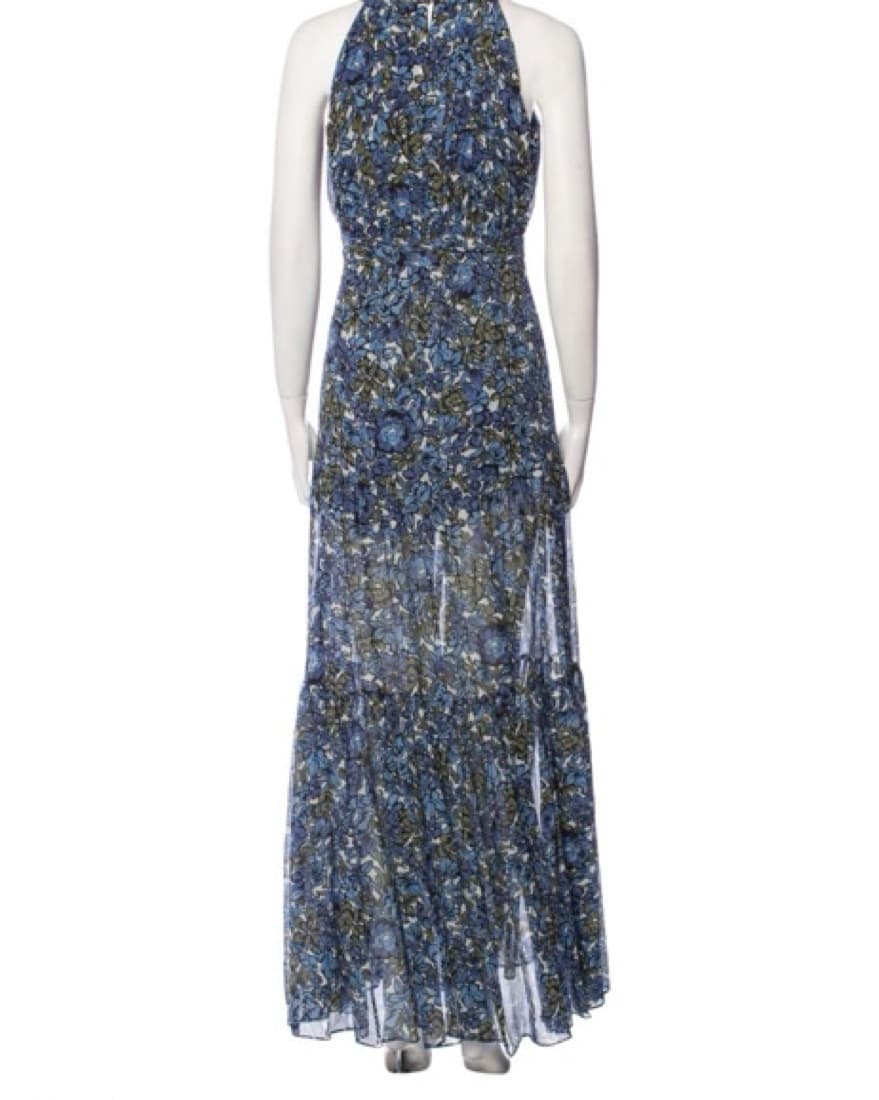 Veronica Beard Silk Floral Evening Gown  - Image 2