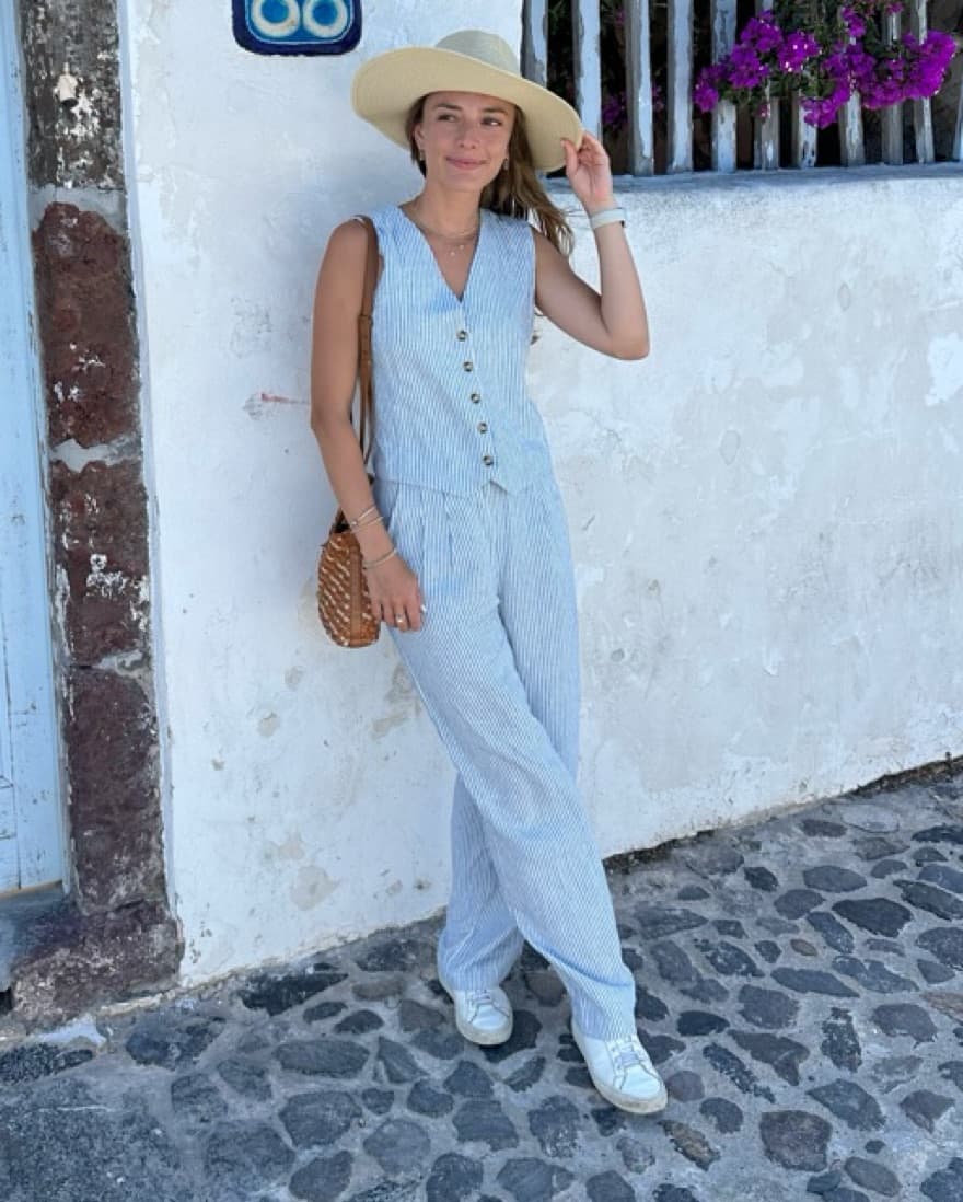 Mango Linen Vest Set - Image 2
