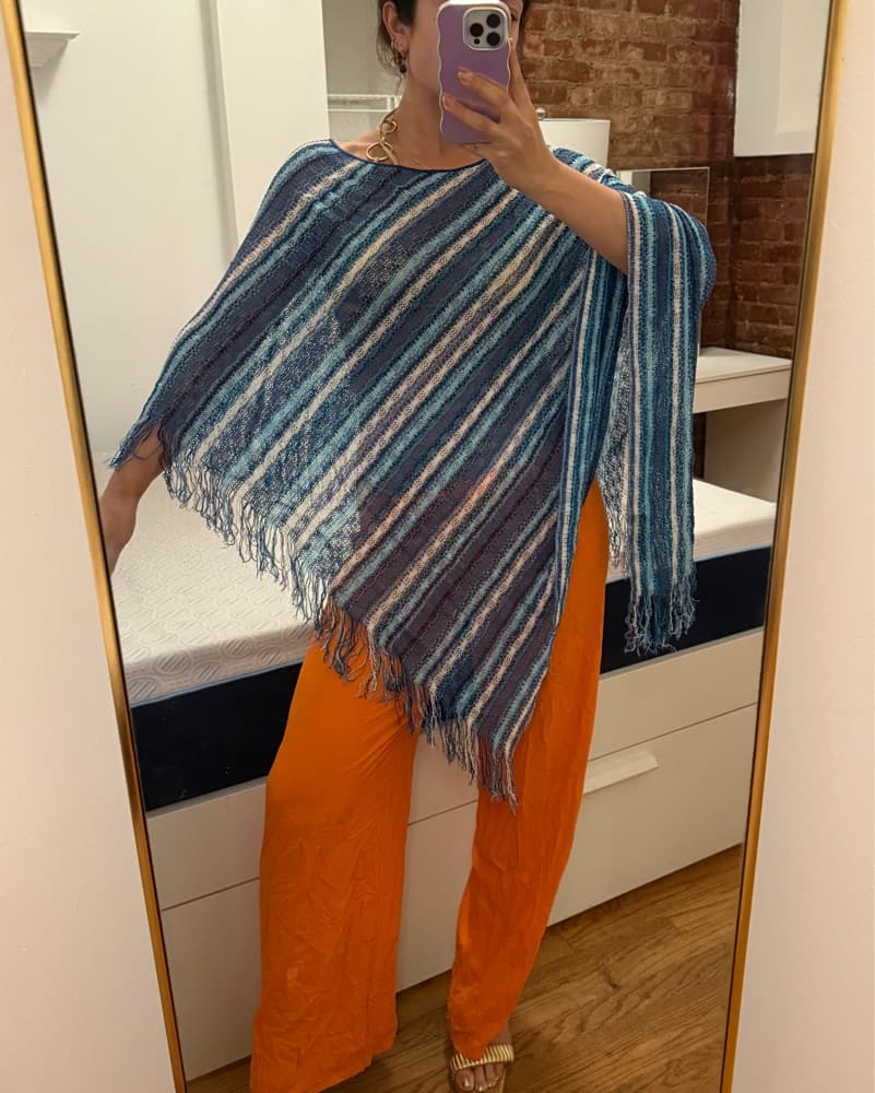 Missoni Blue Stripe Poncho - Image 2