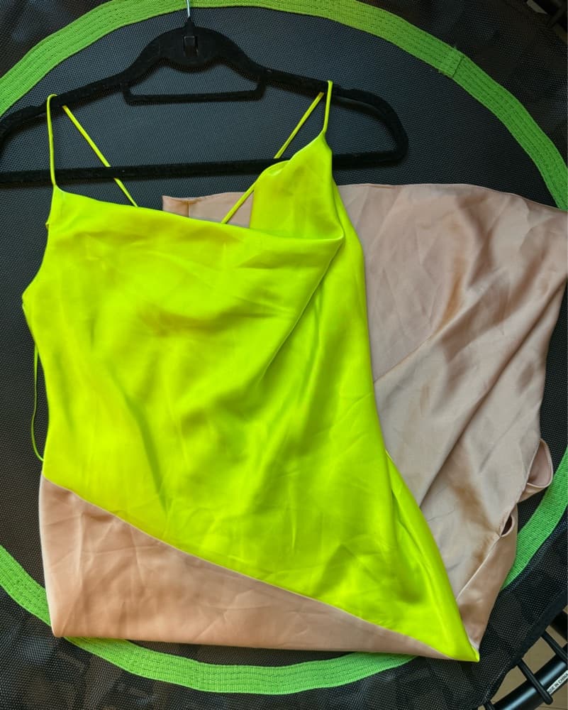 Cushnie lime Green And pink Dress - Image 3