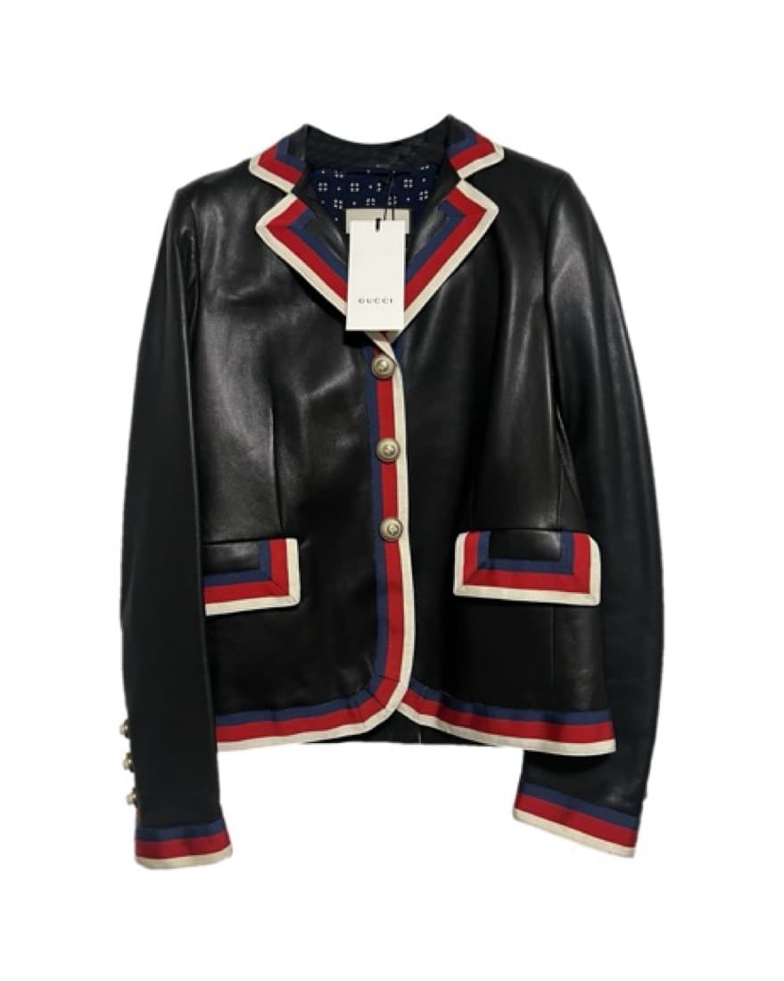 Gucci Leather Biker Jacket - Image 1
