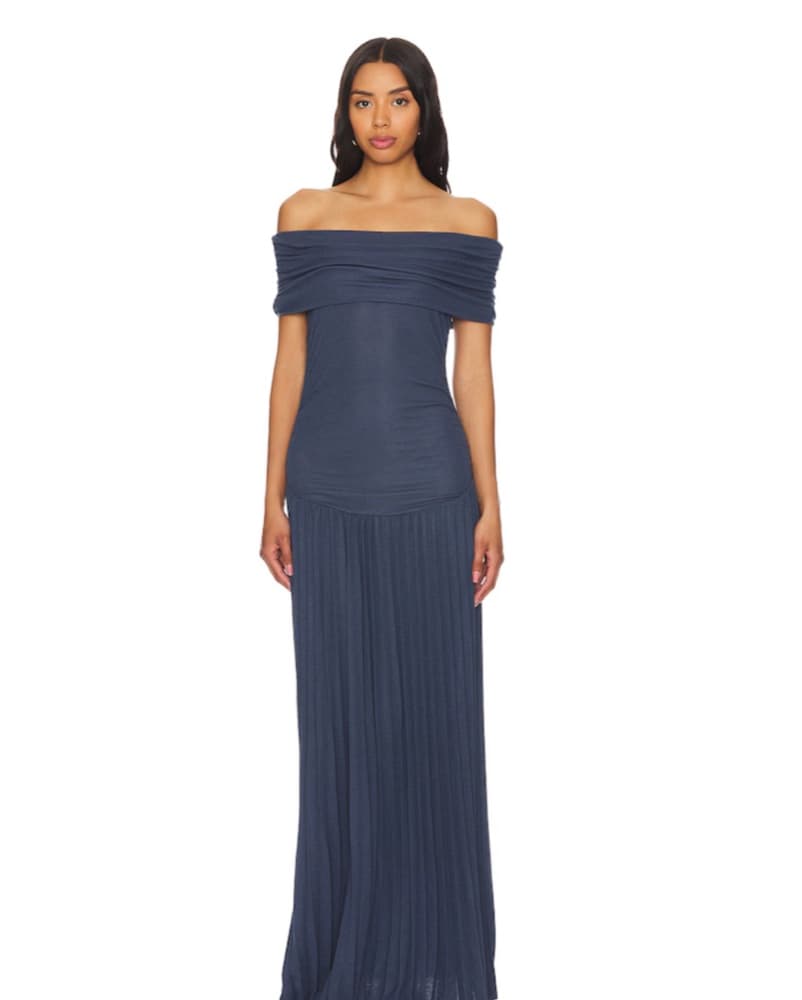 Field Of Dreams Dress In Navy - Image 1