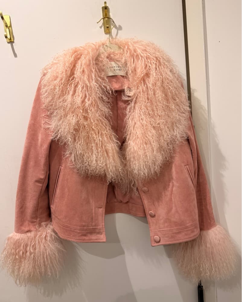 Charlotte Simone Cropped Pink Coat - Image 2
