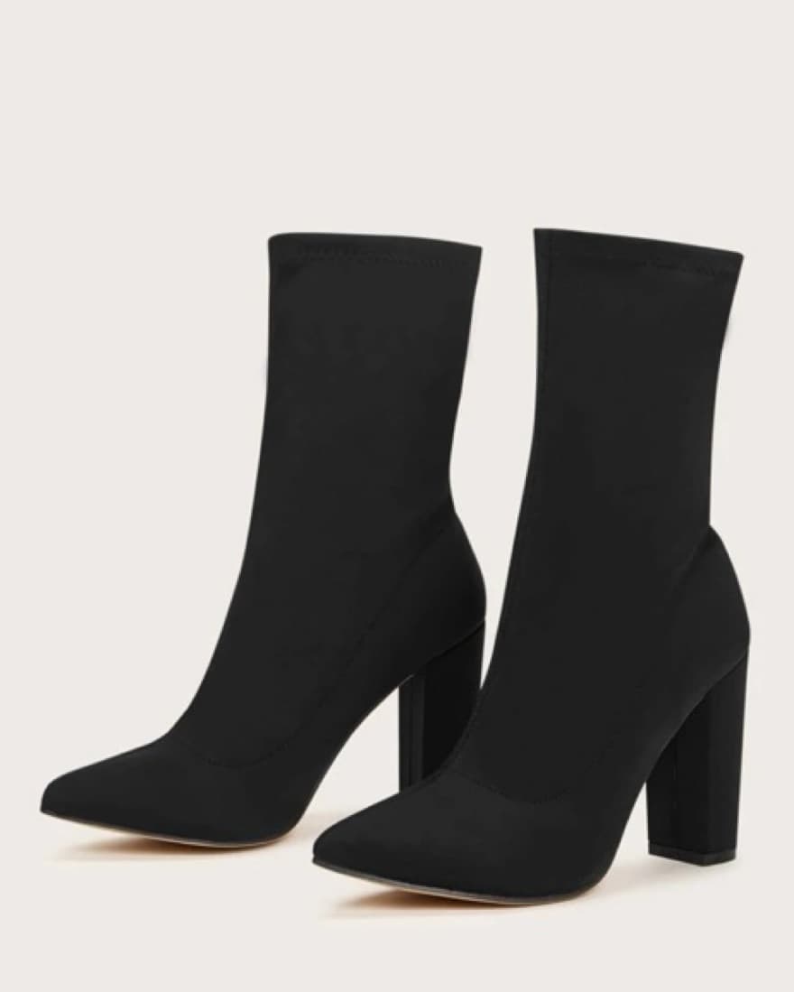 Black suede boots with a 4” heel #boots - Image 3