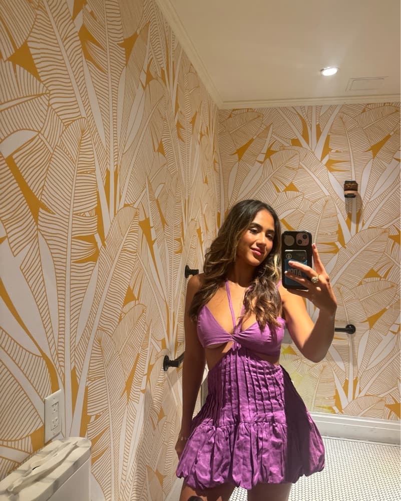 Vibrant Purple Mini Dress  - Image 1