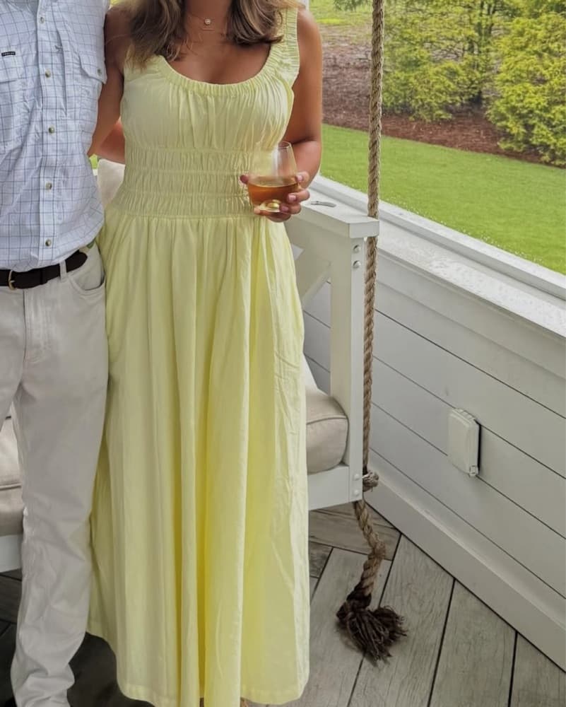 J Crew Yellow Midi Dress - Image 2
