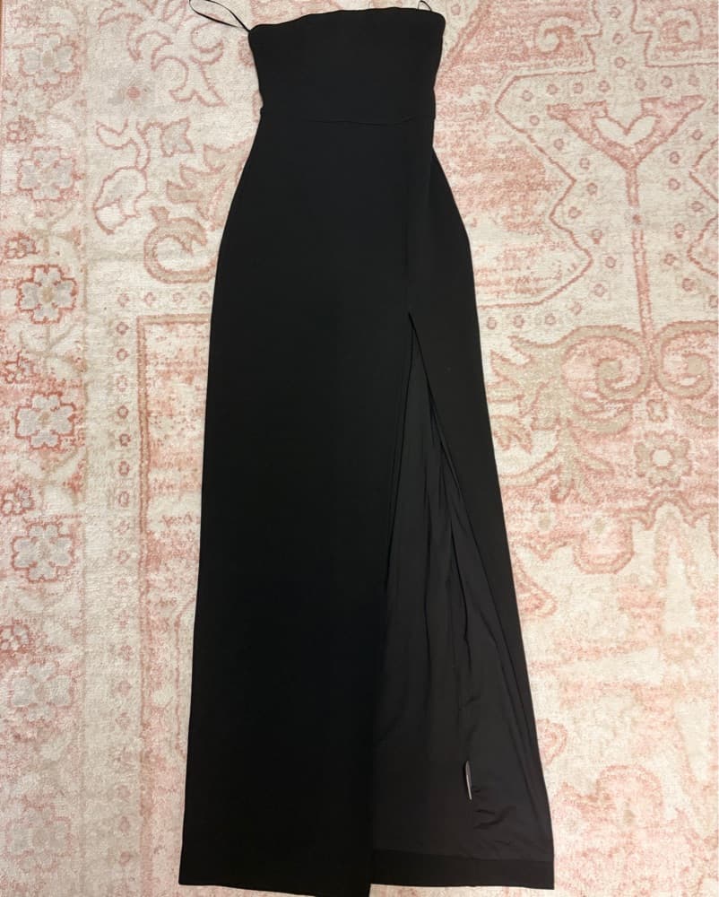 Meshki Black Rachel Maxi Slit Dress - Image 3