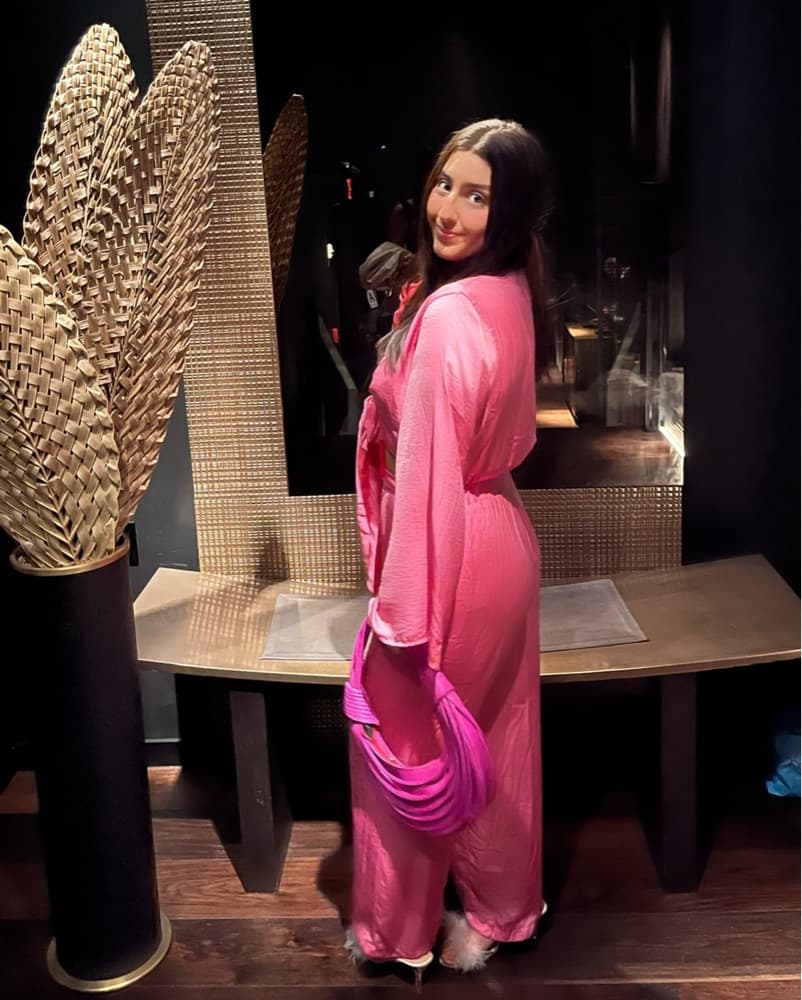 Pink Revolve Satin Jumpsuit - Image 3