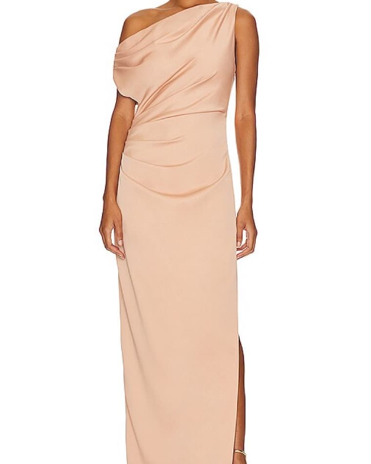 Aster Drape One Shoulder Dress - Image 1