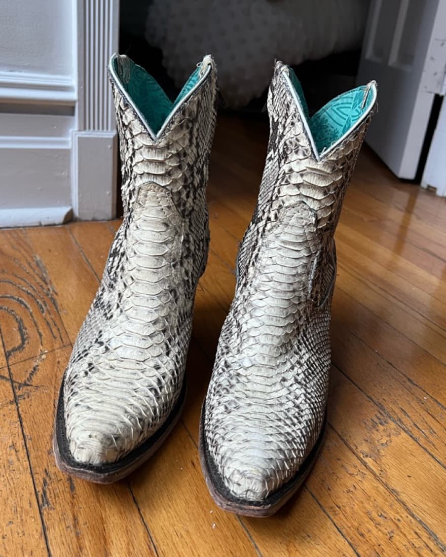 Vintage Snakeskin Cowboy Boots - Image 3