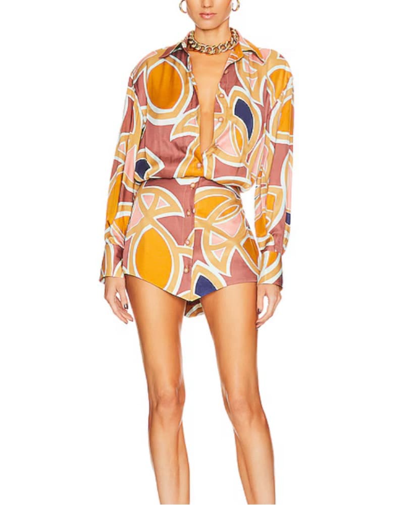Alexis Geometric Mini Dress - Image 1