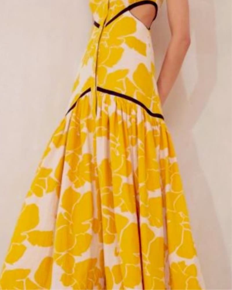 ALEXIS Royal Cutout Floral Dress - Image 2