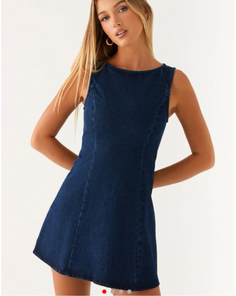 Denim Rochelle Mini Dress - Image 1