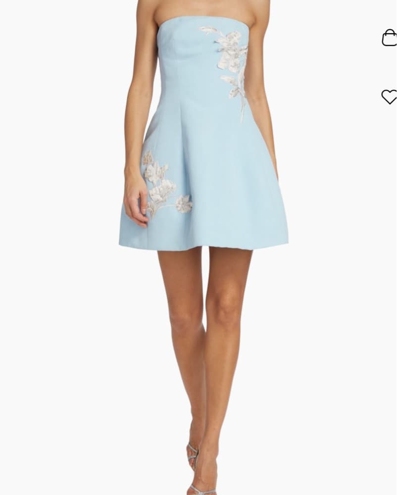 Sachin Babi Strapless Floral Mini Dress - Image 1