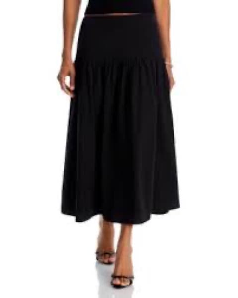 WAYF black midi skirt effortless staple - Image 2